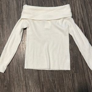Leith off the shoulder white sweater